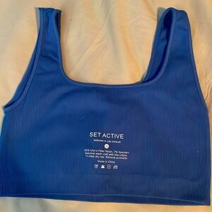 SET ACTIVE box cut bra in color crisp